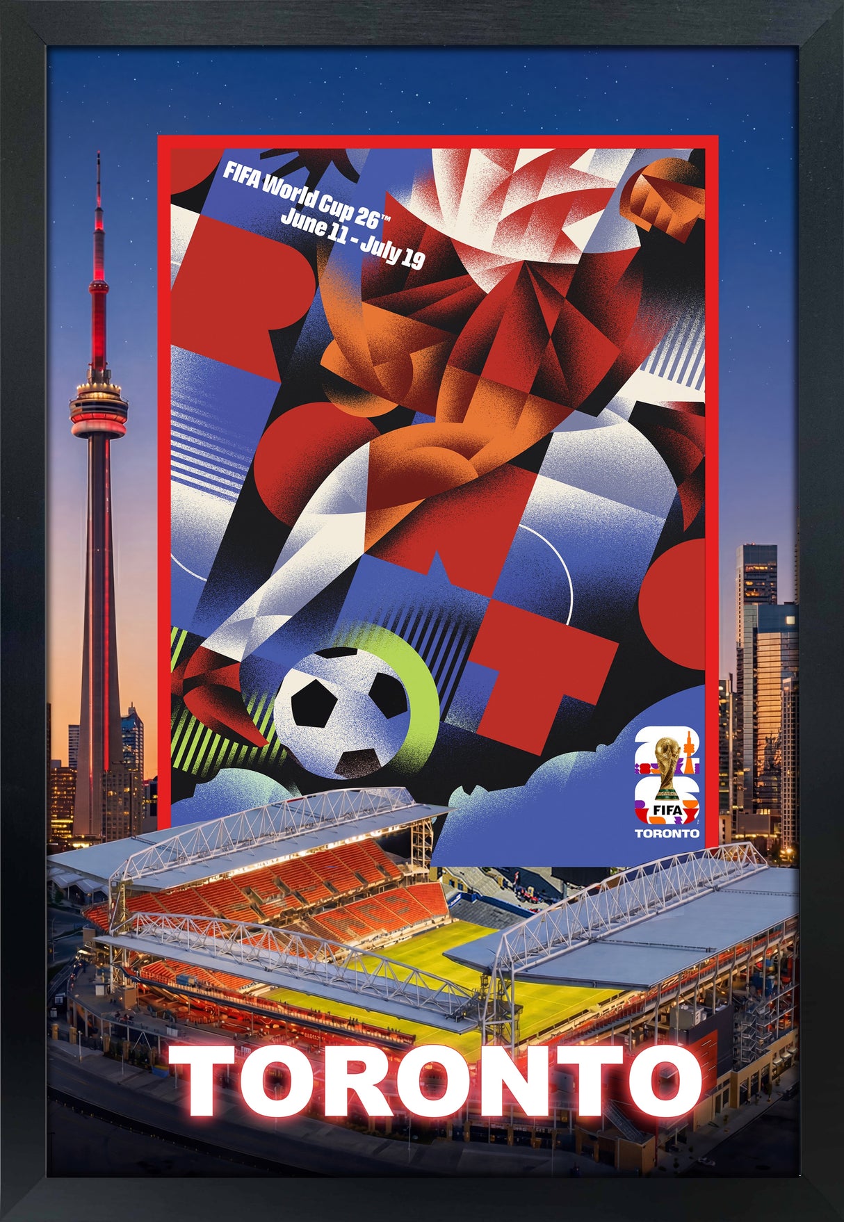 Toronto Host City Edition 19.5x28 Frame 2026 Officially Licensed FIFA World Cup Poster