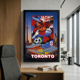 Toronto FIFA World Cup 2026 Officially Licensed Framed Poster – Shadow Box Frame Behind Glass – Closeup Office 4x