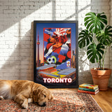 Toronto FIFA World Cup 2026 Officially Licensed Framed Poster – Shadow Box Frame Behind Glass – Closeup Home2