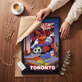 Toronto FIFA World Cup 2026 Officially Licensed Framed Poster – Shadow Box Frame Behind Glass – Unboxing