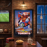Toronto FIFA World Cup 2026 Officially Licensed Framed Poster – Shadow Box Frame Behind Glass – Indoor Home View