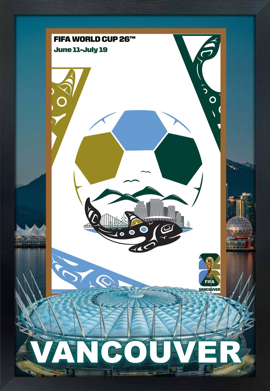 Fifa Frame FIFA World Cup 2026 Vancouver Framed Poster - Canadian Host City ...