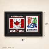 Team Canada 15x24 Frame 2026 Officially Licensed FIFA World Cup Poster w/ Flag