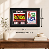 Team Spain 15x24 Frame 2026 Officially Licensed FIFA World Cup Poster w/ Flag - lifestyle 4