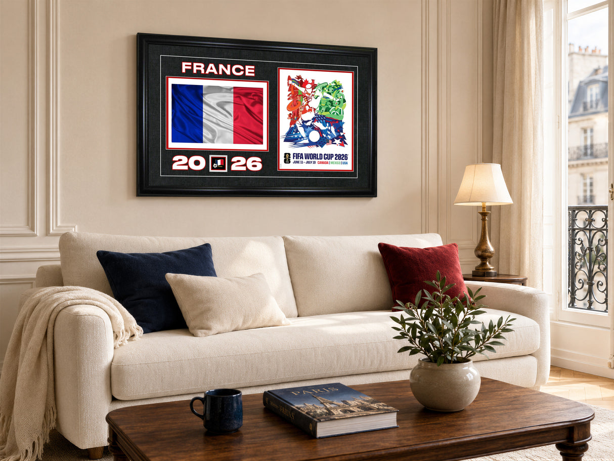 Team France 15x24 Frame 2026 Officially Licensed FIFA World Cup Poster w/ Flag - lifestyle 3