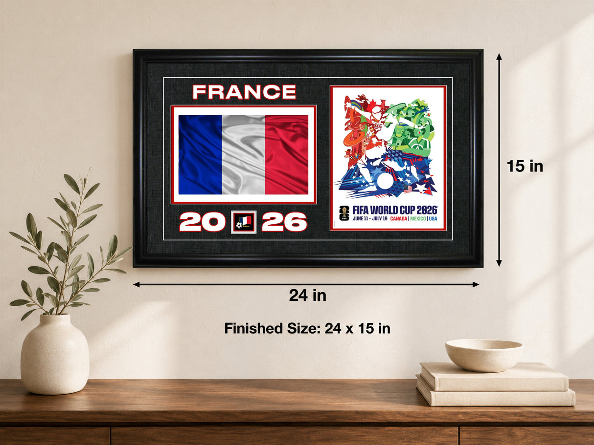 Team France 15x24 Frame 2026 Officially Licensed FIFA World Cup Poster w/ Flag - lifestyle 4