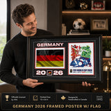 Germany 15x24 Frame 2026 Officially Licensed FIFA World Cup Poster w/ Flag — Being installed on the wall
