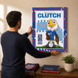 Clutch the Bald Eagle 16x20 Plaque Officially Licensed 2026 FIFA World Cup USA Mascot - lifestyle 1