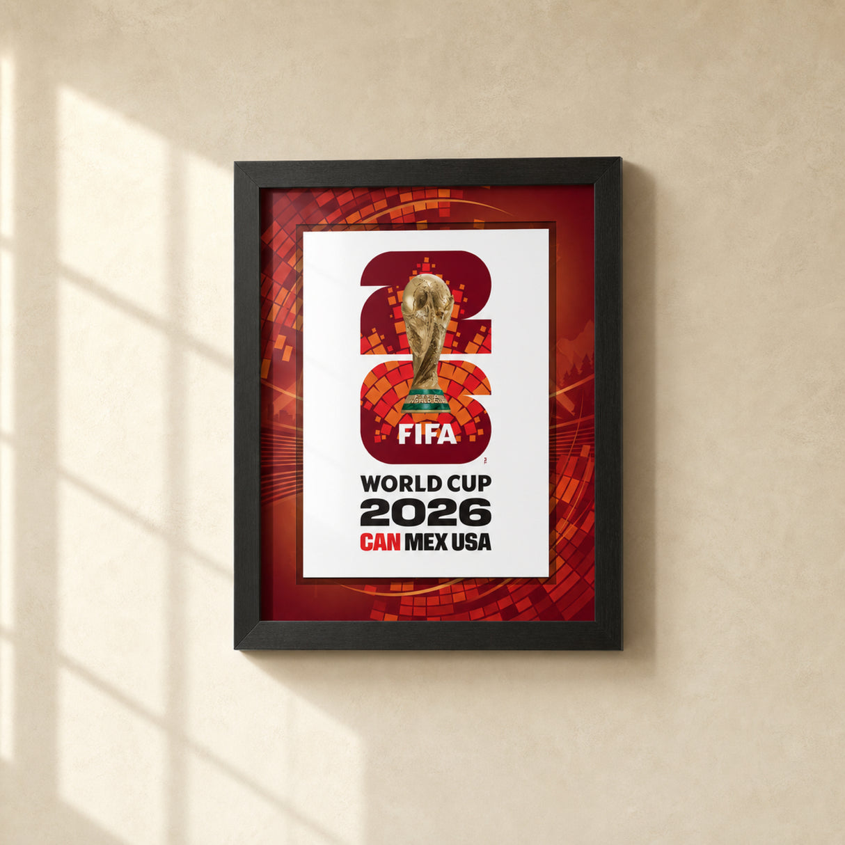 Canada Edition 2026 FIFA World Cup framed poster clean wall lifestyle image