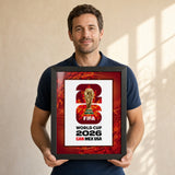 Canada Edition 2026 FIFA World Cup framed poster held for scale