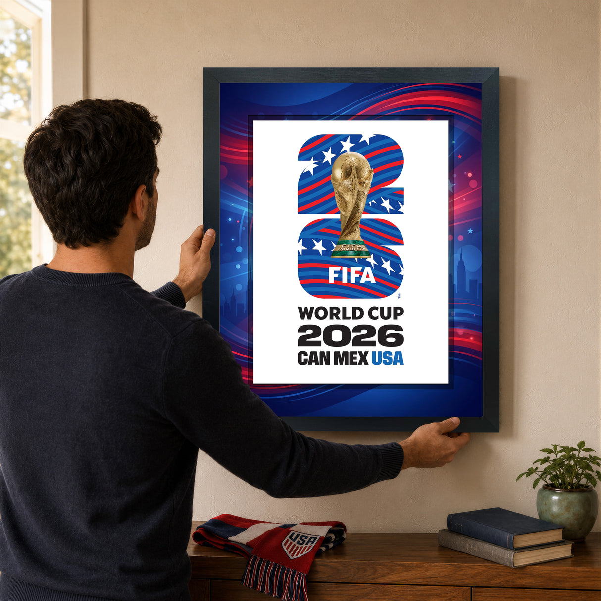 USA Edition 18x22 Frame Officially Licensed 2026 FIFA World Cup Poster - lifestyle 1