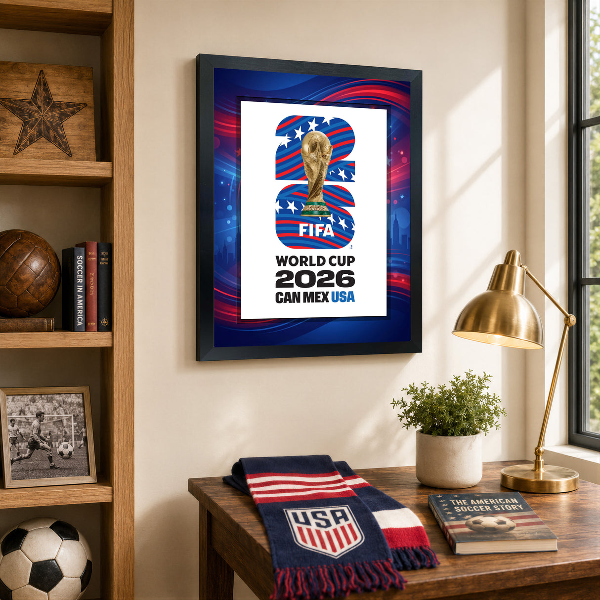 USA Edition 18x22 Frame Officially Licensed 2026 FIFA World Cup Poster - lifestyle 2