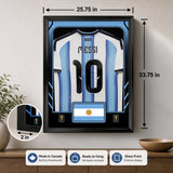 Lionel Messi Framed 25.75 x 33.75 FIFA World Cup 2026 Argentina Official Home Stadium Replica Adidas Jersey