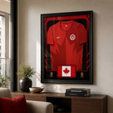 Team Canada framed FIFA World Cup 2026 home jersey - Clean wall lifestyle display