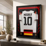 Jamal Musiala framed Germany FIFA World Cup 2026 jersey - Clean wall lifestyle display