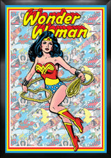 Wonder Woman Framed Comic Collage