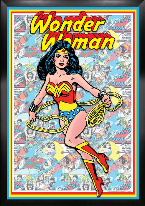 Wonder Woman Framed Comic Collage