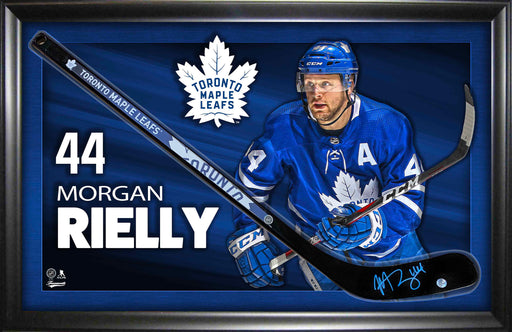 Morgan Rielly Signed PhotoGlass Framed 24in Toronto Maple Leafs Hockey Stick - Frameworth Sports Canada 