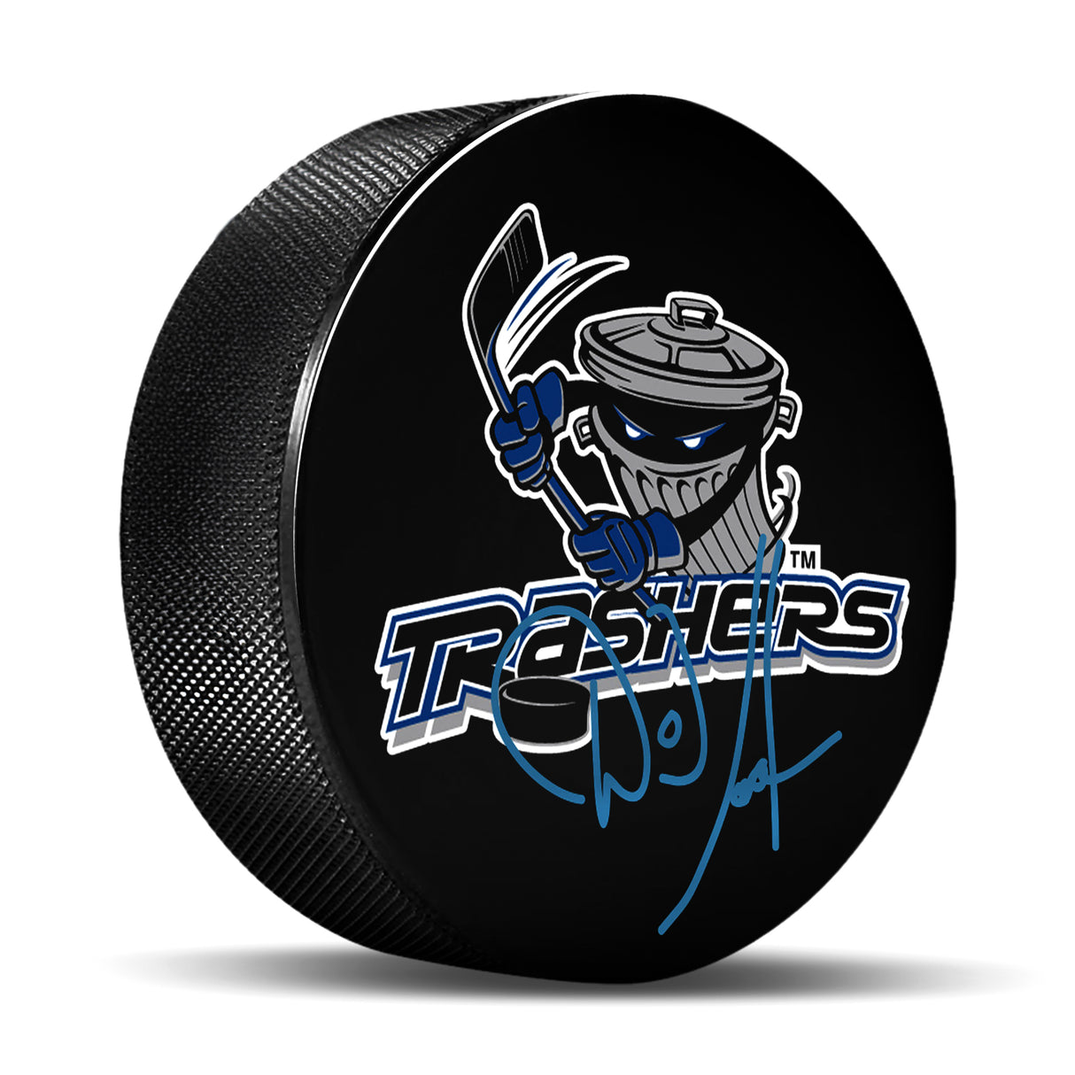 Dave MacIssac Signed Danbury Trashers Puck