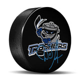 Dave MacIssac Signed Danbury Trashers Puck