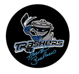 Frank Bialowas Signed Danbury Trashers Puck