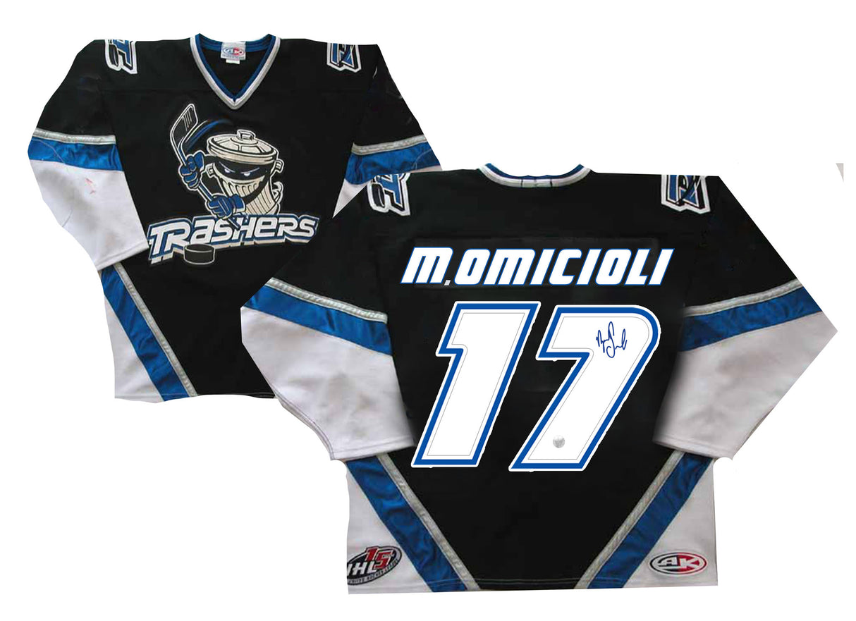 Mike Omicili Signed Danbury Trashers Black Game Model Jersey