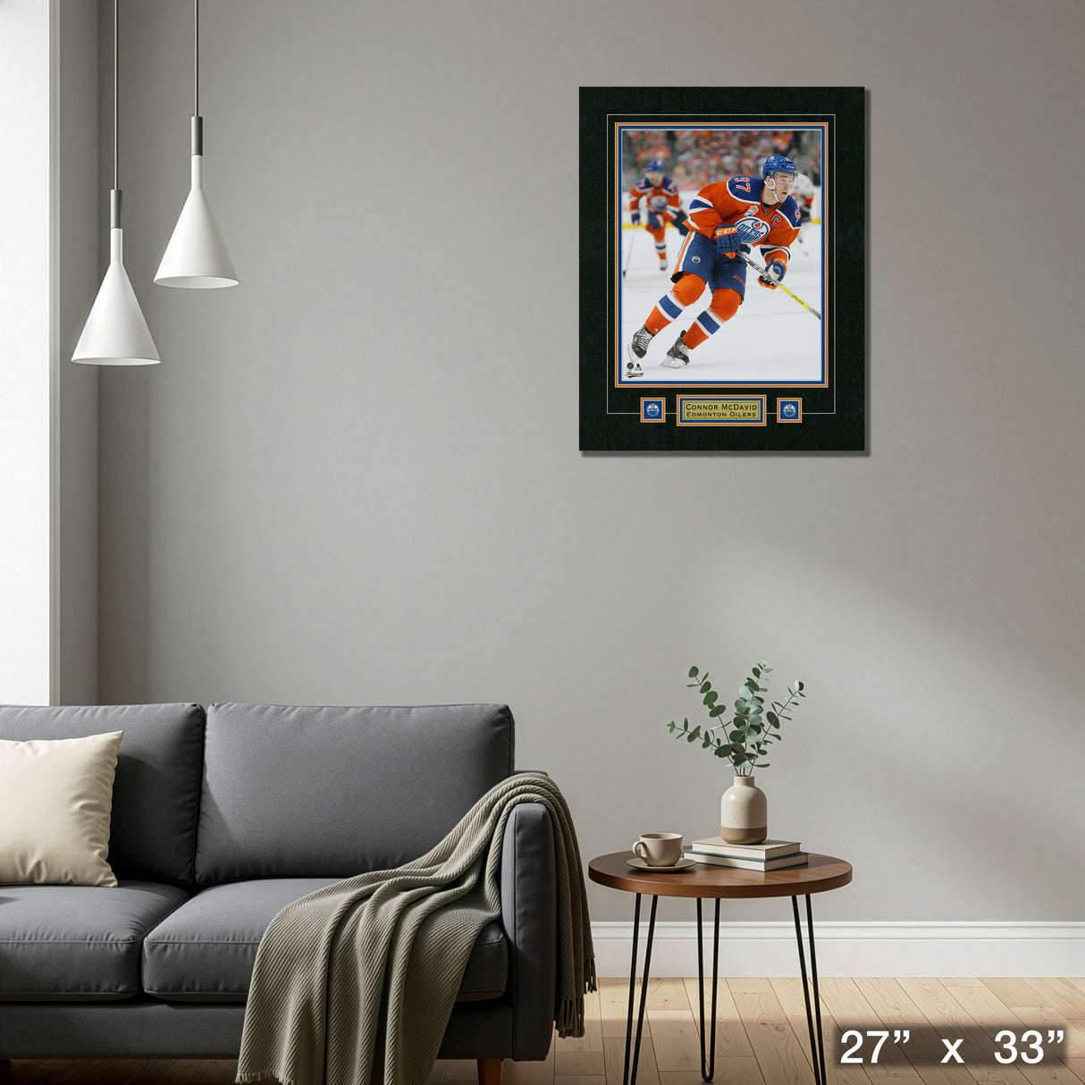 Connor McDavid Edmonton Oilers Framed 22x28 Action Photo – Detail – Frameworth