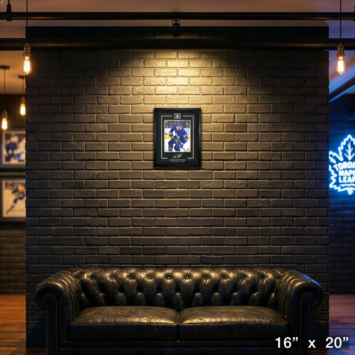 Auston Matthews 16x20 Replica Signature Frame Maple Leafs – View 4 – Frameworth