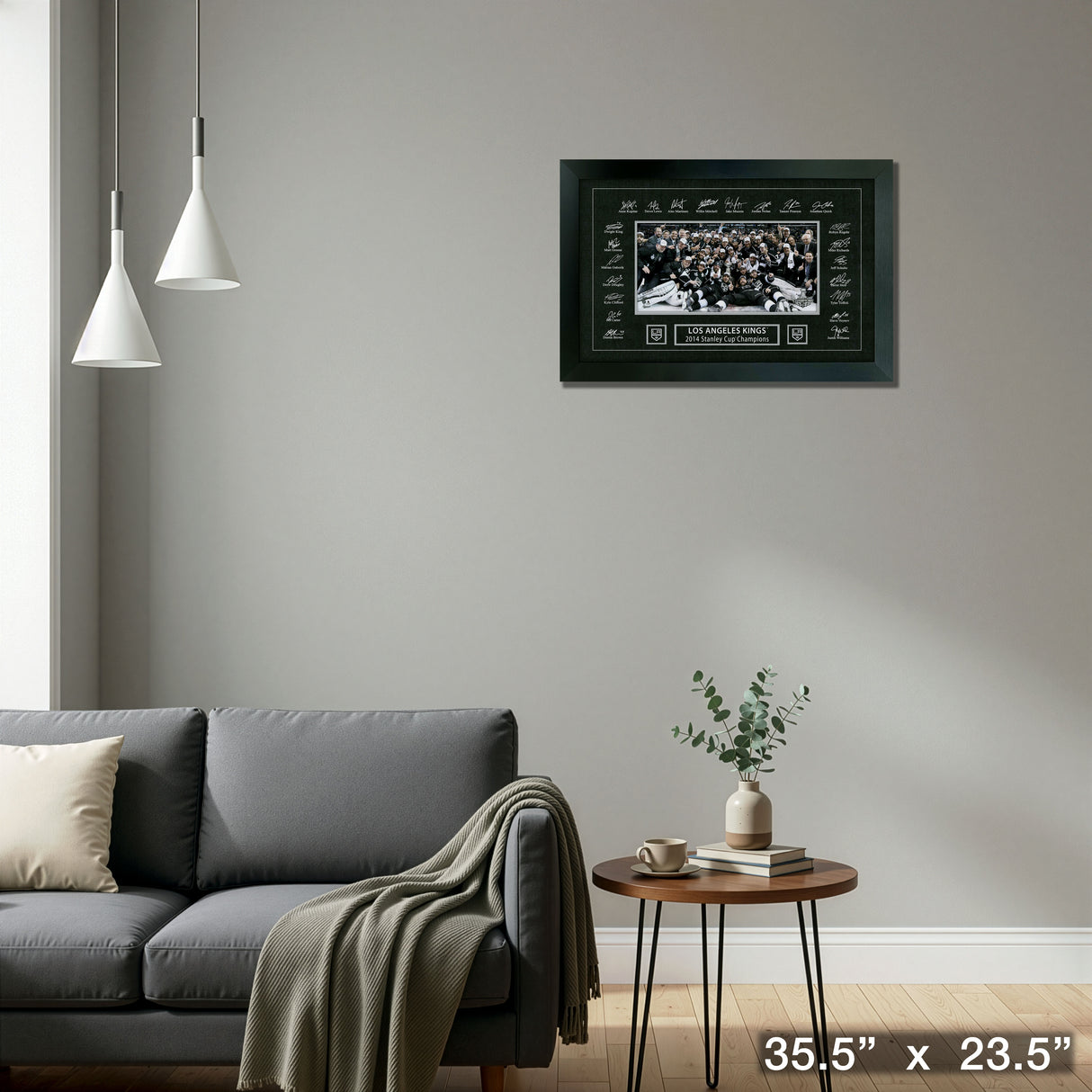 Los Angeles Kings 2014 Stanley Cup Replica Signature Frame – Detail – Frameworth