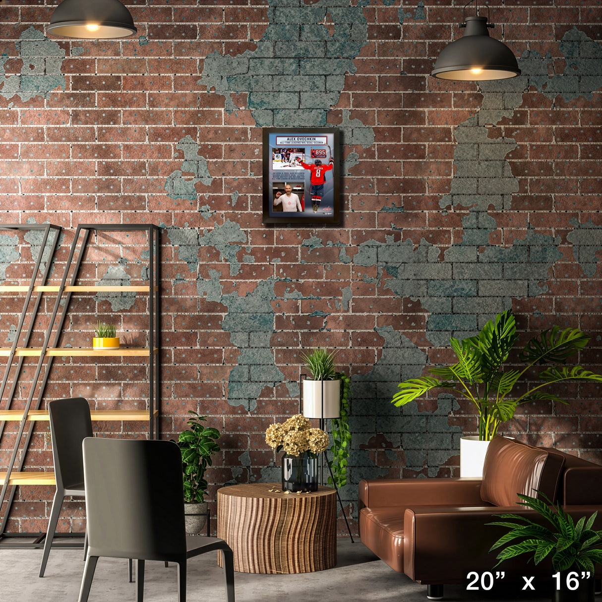 Alexander Ovechkin 16x20 Frame PhotoGlass 895 Goals – Lifestyle – Frameworth