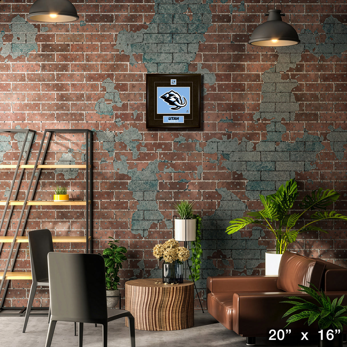 Utah Mammoth Framed 16x20 PhotoGlass Logo Print – Lifestyle – Frameworth