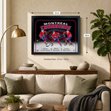 Montreal Canadiens Triple Player Collage PhotoGlass frame finished size lifestyle image