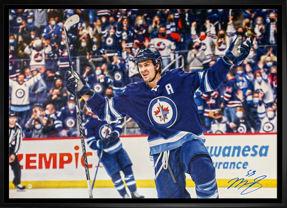 Mark Scheifele Winnipeg Jets Signed Framed 20x29 Goal Celebration Canvas - Frameworth Sports Canada 