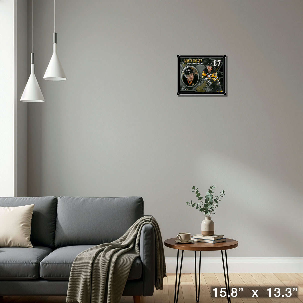 Sidney Crosby Pittsburgh Penguins Framed Portrait – Detail – Frameworth