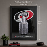 Carolina Hurricanes 16x20 Frame 2026 Stanley Cup Champions - finished size infographic