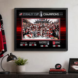 Carolina Hurricanes 16x20 Frame 2026 Stanley Cup Champions Team Celebration - room wall lifestyle image