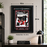 Taylor Hall 16x20 Replica Signature Frame Carolina Hurricanes 2026 Stanley Cup Champions - finished size infographic