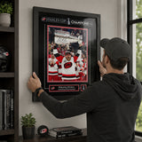 Nikolaj Ehlers 16x20 Replica Signature Frame Carolina Hurricanes 2026 Stanley Cup Champions - hanging installation lifestyle image