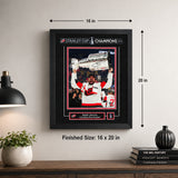 Seth Jarvis 16x20 Replica Signature Frame Carolina Hurricanes 2026 Stanley Cup Champions - finished size infographic