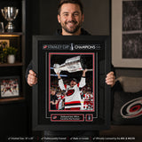 Sebastian Aho 16x20 Replica Signature Frame Carolina Hurricanes 2026 Stanley Cup Champions - hanging installation lifestyle image