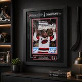 Jordan Staal 16x20 Replica Signature Frame Carolina Hurricanes 2026 Stanley Cup Champions - display wall lifestyle image