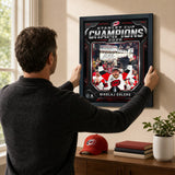 Nikolaj Ehlers 16x20 PhotoGlass Frame Carolina Hurricanes 2026 Stanley Cup Champions Shield Design Facsimile Signature Edition lifestyle 2 image