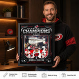 Nikolaj Ehlers 16x20 PhotoGlass Frame Carolina Hurricanes 2026 Stanley Cup Champions Shield Design Facsimile Signature Edition lifestyle 6 image