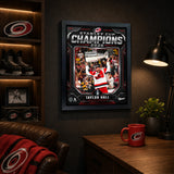 Taylor Hall 16x20 PhotoGlass Frame Carolina Hurricanes 2026 Stanley Cup Champions Shield Design lifestyle 1 image