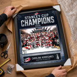 Carolina Hurricanes 16x20 PhotoGlass Frame 2026 Stanley Cup Champions Ice Design unboxed framed PhotoGlass detail