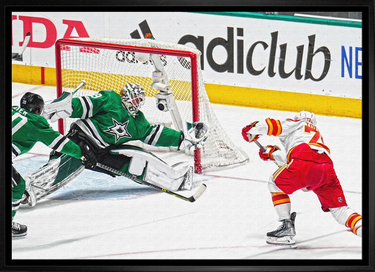 Jake Oettinger Dallas Stars Framed 20x29 Glove Save Canvas