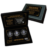 Doug Gilmour Signed Pucks in Deluxe Case 1000 Points, 1000 Games, Selke Limited Edition /93