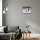 Connor McDavid Unsigned 16x20 Canvas Oilers vs Bruins – Detail – Frameworth