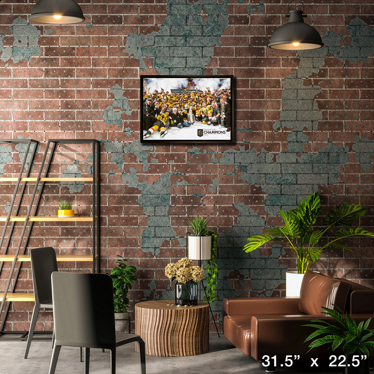 Vegas Golden Knights 20x29 Framed Canvas 2023 Stanley Cup – Lifestyle – Frameworth