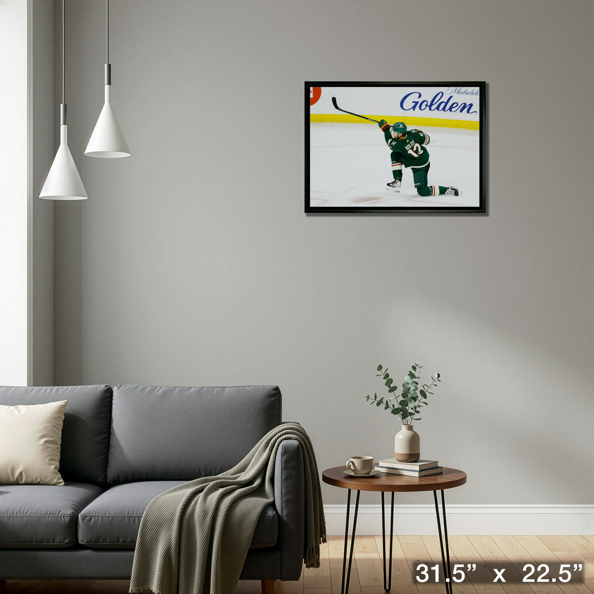 Matt Boldy 20x29 Framed Canvas Wild Shooting-H – Detail – Frameworth